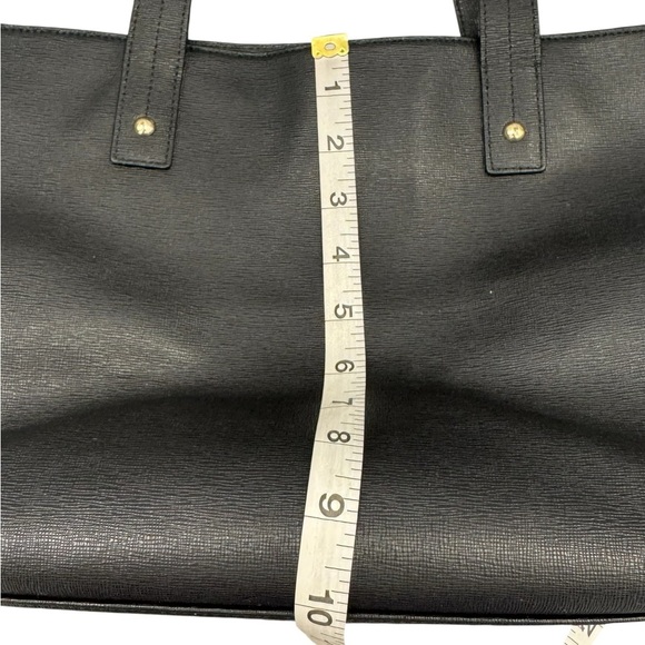 Furla Black Saffiano Leather Tote Shoulder Bag Purse With Matching Wallet - Picture 11 of 16